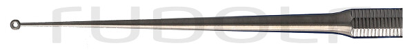 RU 7902-30 / Curette Buck, Fig. 000, Droite, Tranch. Ø Int. 0,75 mm, Ø Ext. 1,8 mm, 14,5 cm