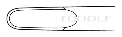 RU 5594-53 / Gubia Ruskin, Recta, 6 mm, 23,5 cm