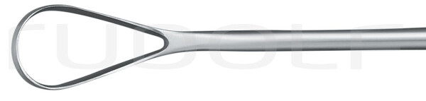 RU 7300-04 / Curetta Uterina Sims, Malleabile, Tagl. 28,0 cm, Fig. 4,11,5 mm