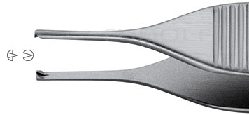 RU 4135-12 / Pinza Chirurgica Standard Adson, Retta, 1x2 D., 12 cm - 4 3/4"