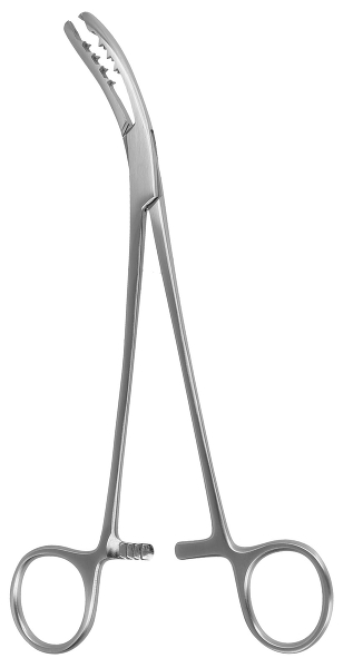 RU 5511-20 / Knochenhaltezange Bircher-Ganske, Seitwärts Gebogen, (L) 20 cm