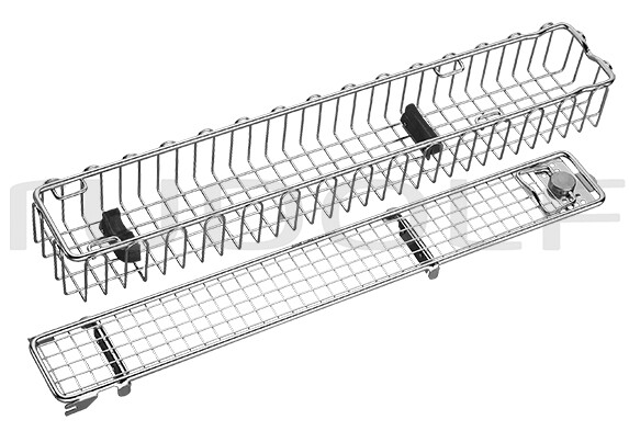 RU 8908-02 / Cesto 670 x 80 x 52 mm P/Opticas De Ø 1 A 10 mm