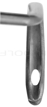 RU 6108-02 / Unterbindungsnadel Deschamps, Stumpf, für Linke Hand, 20 cm, Rechts Gebogen