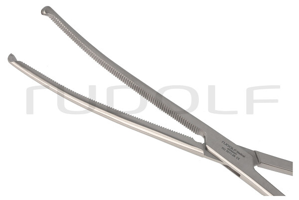 RU 3011-26 / Pinza Emost. Ochsner-Kocher, Curva, 1x2D 26,0 cm