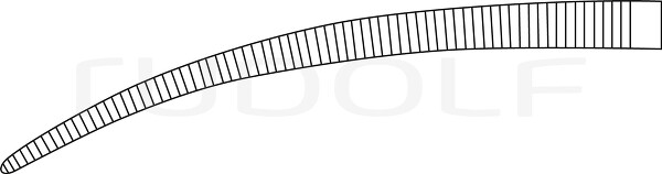 RU 3275-24 / Pinza Hemostática Crafoord, Curva, 24 cm