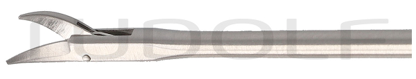 RU 8649-03/06 / Micro Sciss., Cvf. Lft, FF-MOV. Shaft Length 18cm
/7", Conicø2/3mm
, Jaw 2mm
