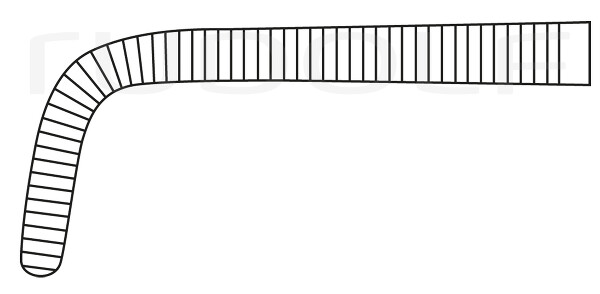 RU 3330-19 / Pinza Mixter Para Ligaduras, Curva, 19 cm