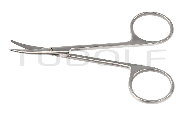 RU 2572-11 / Forbice Per Strabismo, Curva, Smussa/Smussa, 11,5cm