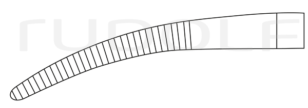 RU 3051-14 / Hemost. Fcps Kelly, Cvd. 14,5 cm - 5 3/4"