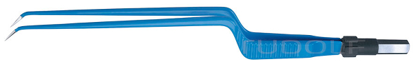 HF521-918 / Bipolar Forceps, 2-Pin-Plug, Bayonett, Angled Down, 18cm
 - 7", 1,0mm
, Standard