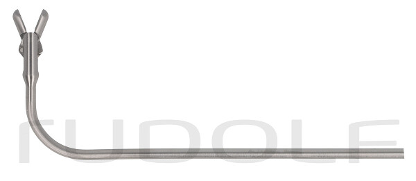 RU 8114-05 / Doppellöffel Zange, Vertikal Öffnend, Ø 4 mm, 90° N. Oben Geb., (Nl) 12 cm, mit LUER-LOCK