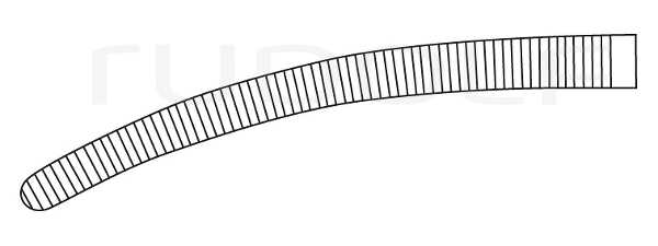 RU 3001-20 / Hemost. Fcps Rochester-Pean, Cvd. 20 cm, 8"
