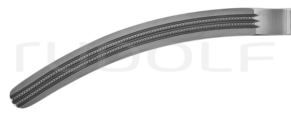 RU 6535-13 / Darmklemme Doyen, Atrauma, Gebogen, (L) 13 cm