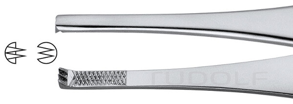 RU 4225-52 / Pinzette Chir. Ferris-Smith, 2x3Z., TC 18,0 cm