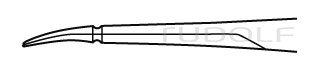 RU 2261-08 / Micro Scissors Vannas, Sh/Sh, Cvd. 8,5cm
, 3 1/4"
