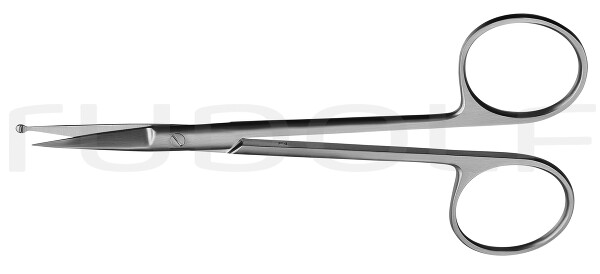 RU 1705-11 / Forbice Vascolare, Retta, Bottonuta 11,5 cm