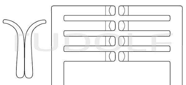 RU 4729-20 / Separador Adson, Romo, 4x4D., 19,5cm