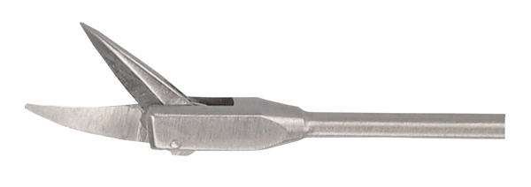 RU 8650-11/05 / Laryng. Scrs., Cvd Rgt., FF-MOV. Shaft Length 23cm
/9", Conicø1/2mm
, Jaw 2mm
