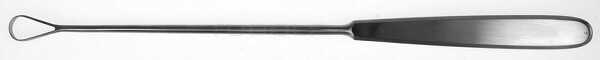 RU 7304-04 / Curetta Uterina Sims, Rigida, Tagl. 28,0 cm, Fig. 4,11,5 mm