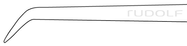 RU 5417-01 / Raspatory, Angled 45°, Sharp 43 cm - 17"
