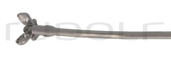 RU 8114-06/03 / Pince À Deux Cuillères, Ouvrant Horiz. Ø 3mm, Crbée Haut 90°, Long. Utile 12 cm Avec LUER-LOCK