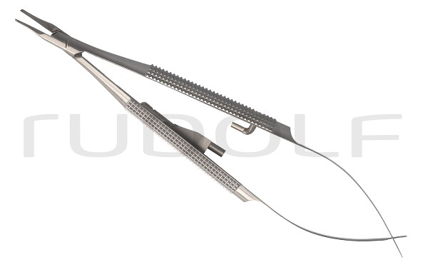 RU 5973-17 / Needle Holder Barraquer Cvd., W. Ratchet, 0,5mm, 12cm, 4 3/4"