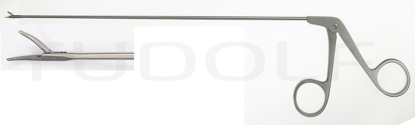 RU 8650-03/16 / Lar. Grasp. Fcps., Cvd. Lft., FF-MOV. Shaft Length 23cm
/9", Conicø2/3mm
, Jaw 2mm
