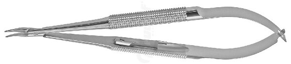 RU 5970-02 / Needle Holder Barraquer Cvd., W. Ratchet, 0,75mm, 13,5cm, 5 1/4"
