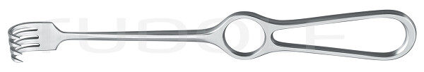 RU 4506-04 / Divaricatore Kocher, Acuto, 4 Denti 22,5 cm