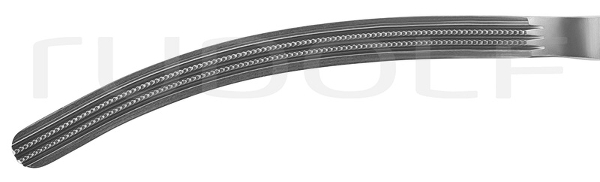 RU 6535-18 / Darmklemme Doyen, Atrauma, Gebogen, (L) 18 cm