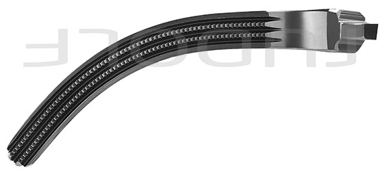RU 3383-03 / Parametrium Forceps Rogers, Curved, 21 cm - 8 1/4"
