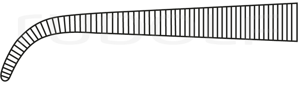 RU 3327-22 / Ligature Fcps Mini-Gemini, Cvd. 22 cm, 8,75"