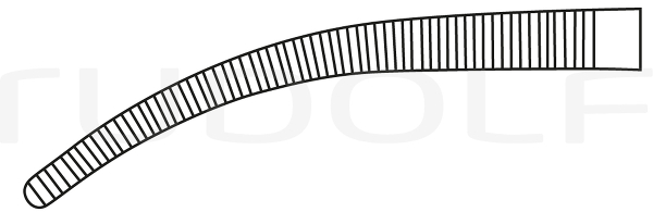 RU 3302-20 / Ligature Fcps Heiss, Cvd. 20 cm, 8"