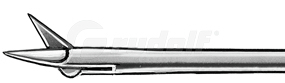RU 8650-03/02 / Micro Scrs., Str. Horiz., FF-MOV. Shaft Length 23cm
/9", Conicø2/3mm
, Jaw 2mm
