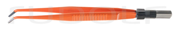 HF515-656 / Pinza Bipolar Non-Stick, Angulada, Conector Plano, 2 mm, 15 cm