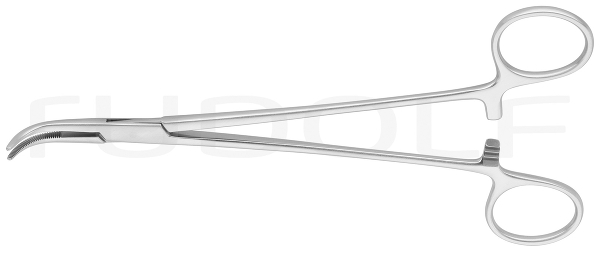 RU 3329-01 / Dissecting Clamp Sawtell, Curved, 18 cm - 7"