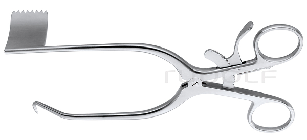 RU 4765-02 / Retractor Markham-Meyerding 50x26mm
, 18cm
, 7", Blade Right
