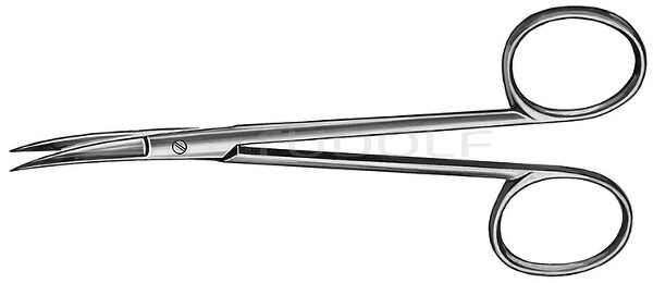 RU 2421-09 / Forbice Iris, Curva, 9.5 cm - 3 3/4"
