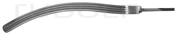 RU 6553-22 / Kocher Atrauma Intestinal Clamp, Curved, (L) 22 cm - 8 3/4"