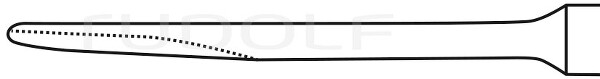 RU 5305-44 / Gouge Lucas, Droite, 4 mm, 16 cm 4 mm, 16 cm