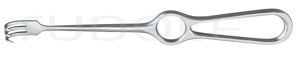 RU 4506-03 / Retractor Kocher, Sharp, 3 Prongs 22,5 cm
/8 3/4"