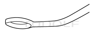 RU 8853-06 / Curette Nicola, Cutting Ro Left 6,5mm, 21,5cm, 7,16"