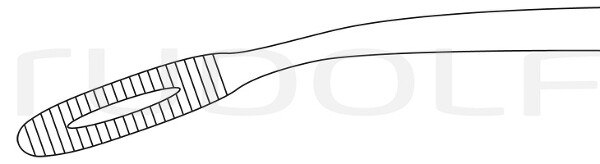 RU 3861-20 / Pince À Pansements/Polypes Gross-Maier Courbée, Avec Blocage, 20 cm