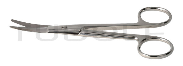 RU 1685-15HP / Forbice Kaye, Curva, Dentellata, Brillante 15,0 cm