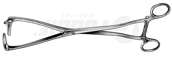 RU 7224-25 / Pinza Per Abbassare L'utero Collin 25cm