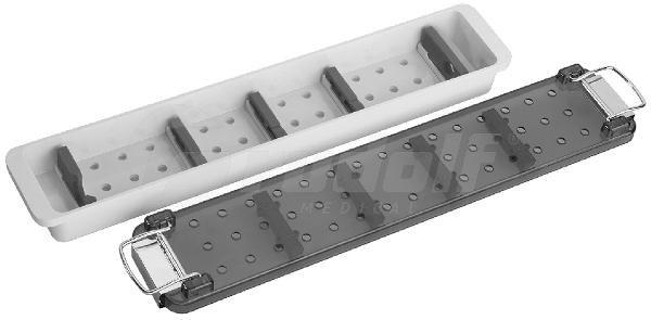 RU 8908-12 / Plastic Container, 457 x 70 x 35mm
 Ø 5 - 10 mm, for One Scope