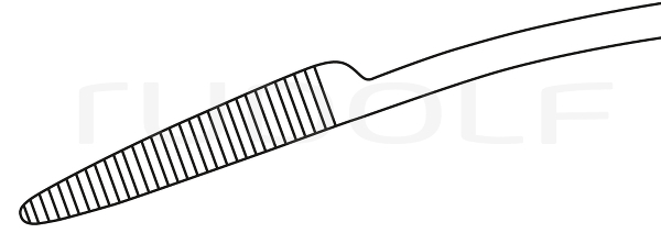 RU 3873-25 / Polyp.+Dressing Fcps Pelkmann, Cvd. 25 cm, 10"