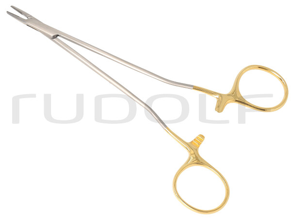 RU 6060-02 / Needle Holder Rudolf, TC, Str. 17cm, 6 3/4"