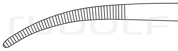 RU 3204-22 / Hemost. Fcps Nissen, Cvd. 22 cm, 8,75"