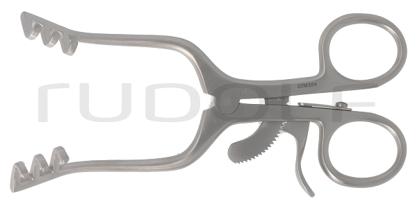 RU 4711-13 / Retractor Weitlaner-Wullstein, Blunt, 3x3 Teeth, Spread 45 mm, 13 cm - 5"